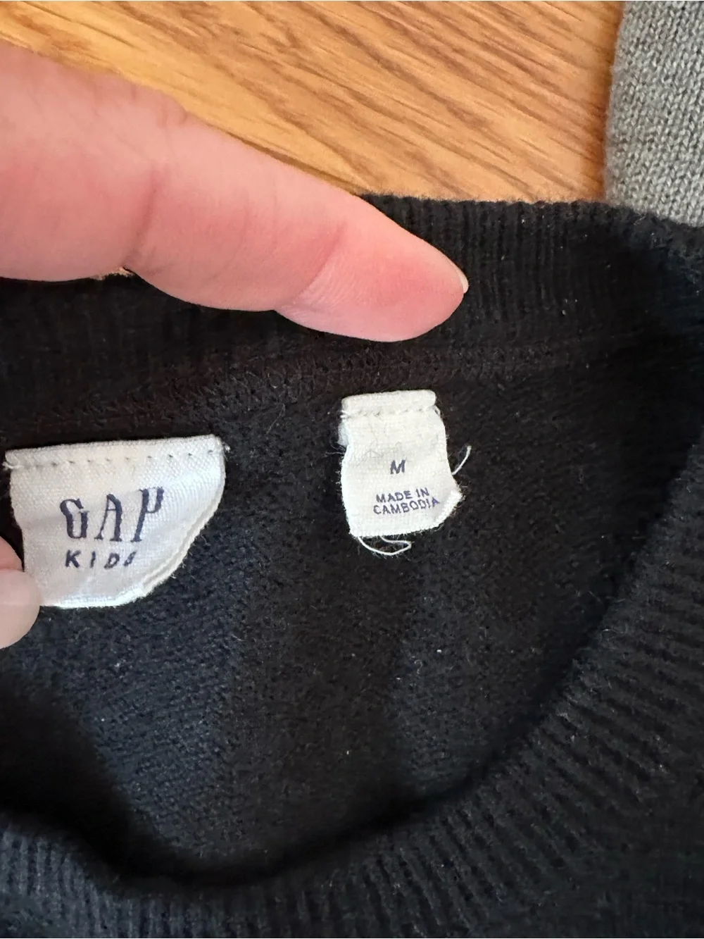 GAP KIDS Youth Medium Boy Sweater Bundle of 3 (Navy, Gray, Black)